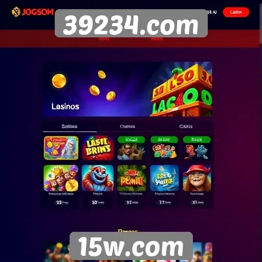 Navegação e usabilidade do site de jogos 39234.com